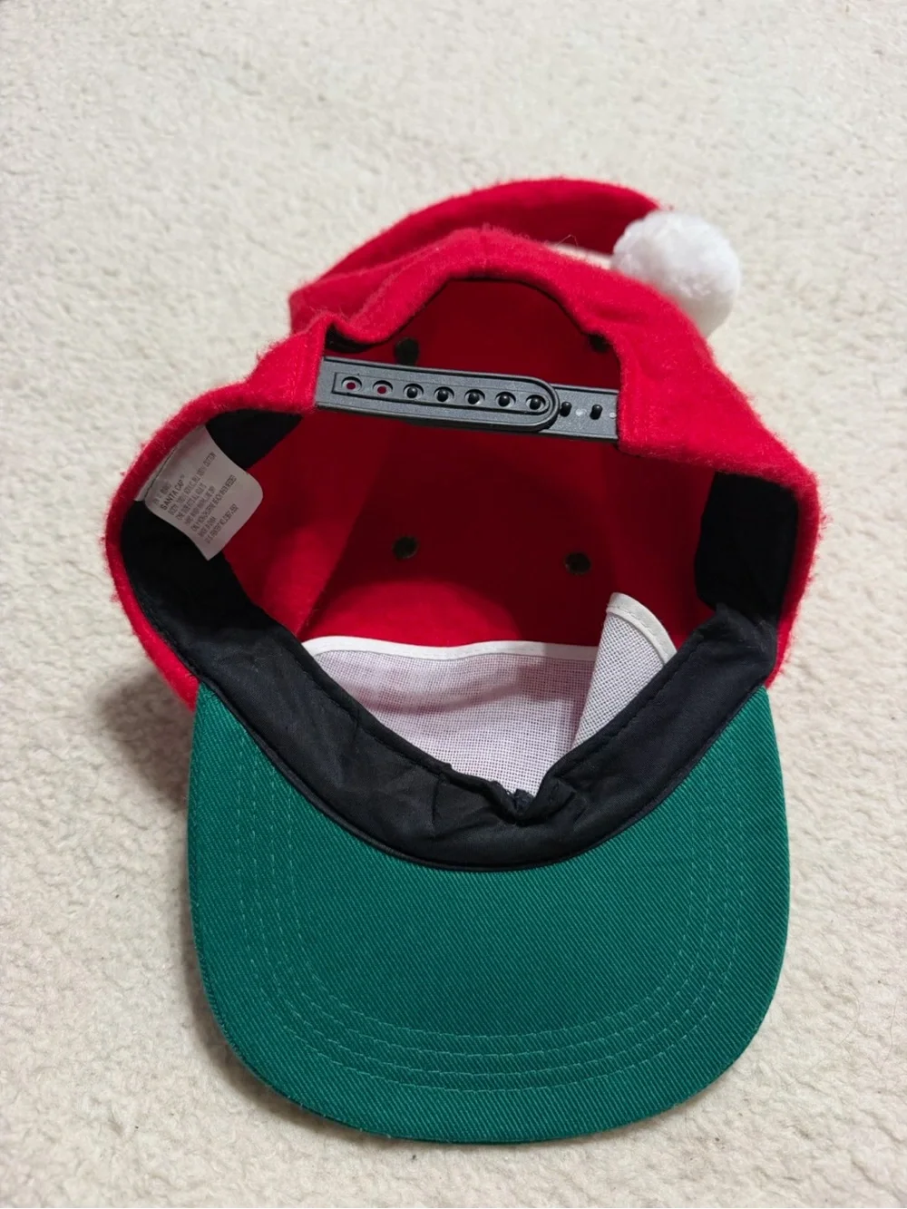 Ho Ho Ho Red & Green Christmas Santa Hat Cap Xmas
